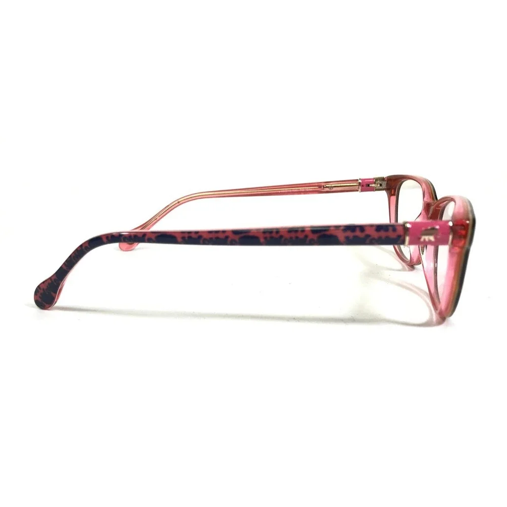 Lilly Pulitzer Eyeglasses Frames Ella TO Brown Pink Cat Eye Full Rim 48-15-130
